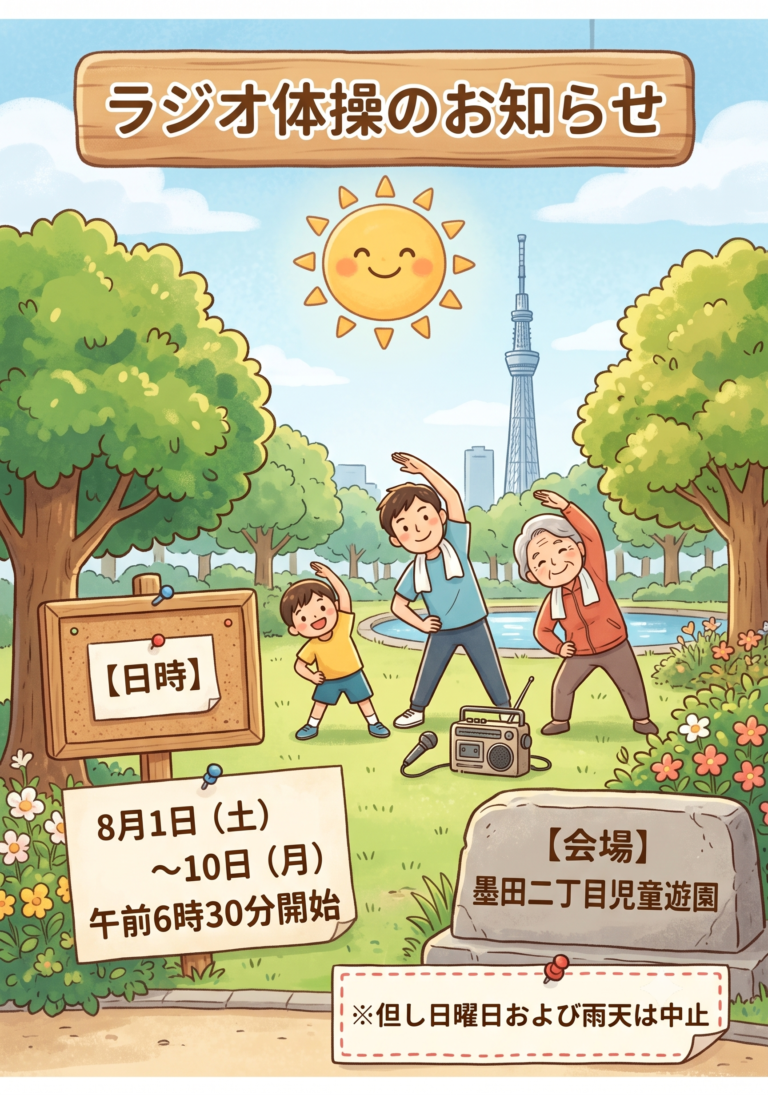 令和８年度ラジオ体操のお知らせポスター